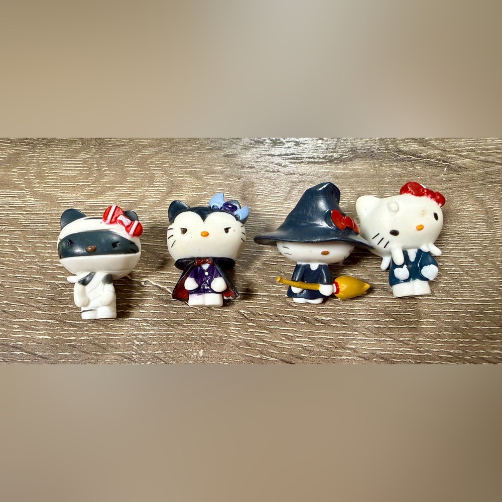 Sanrio Hello Kitty Halloween Collectibles Set of 4 - Rare Spooky Series